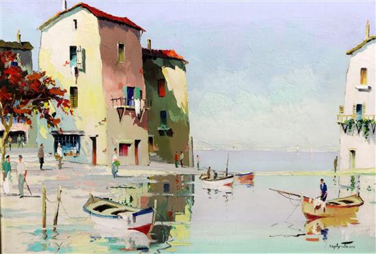 § Cecil Rochfort DOyly John (1906-1993) Santa Margarita, Italy, 17.5 x 25.5in.